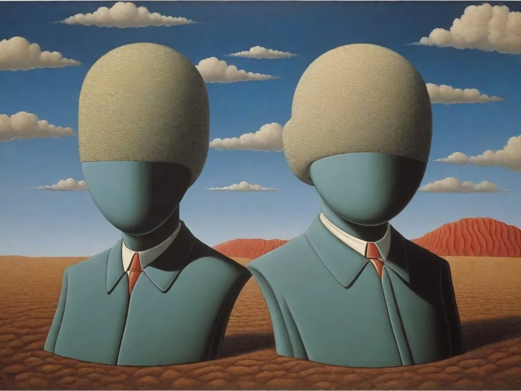 "Los Amantes" de René Magritte